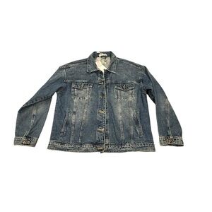 NWT CantonWalker | Blue Lightweight Jean Jacket Trucker Style M Oversized